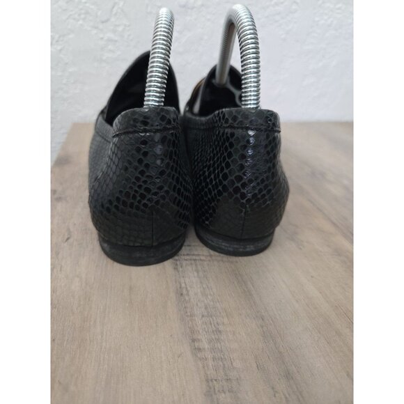 Vionic Zana Black Leather Lizard Loafers Size 8.5 - Picture 3 of 6